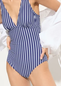 Mujer bonprix bonprix Bañador con efecto moldeador medio y escote pronunciado