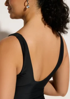 Mujer bonprix bonprix Bañador con efecto moldeador medio e insertos estampados