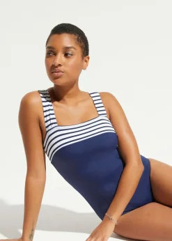 Mujer bonprix bonprix Bañador con efecto moldeador medio y tirantes anchos