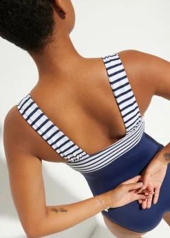 Mujer bonprix bonprix Bañador con efecto moldeador medio y tirantes anchos