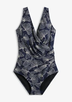 bonprix bonprix Bañadores>Bañador con efecto moldeador medio y efecto cruzado Azul marino