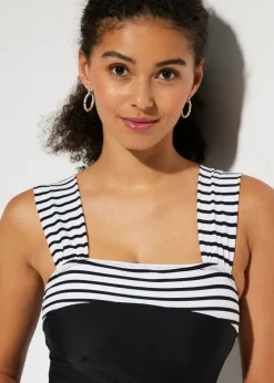 Mujer bonprix bonprix Bañador con efecto moldeador medio y tirantes anchos