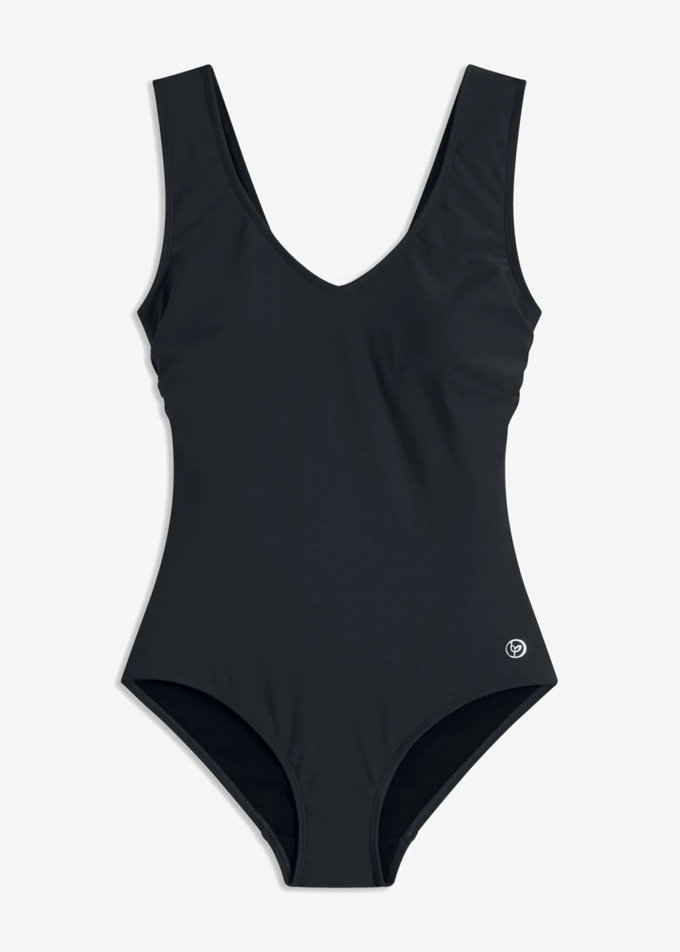 bonprix bonprix Ropa De Baño Deportiva|Vestidos Moldeadores>Bañador con efecto moldeador medio y escote en V Negro
