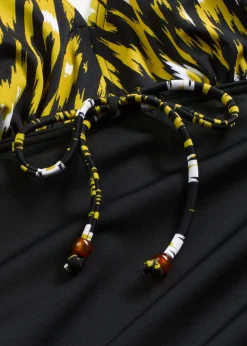 bonprix bonprix Vestidos Moldeadores|Bañadores>Bañador con efecto moldeador medio y tirantes anchos Negro-amarillo