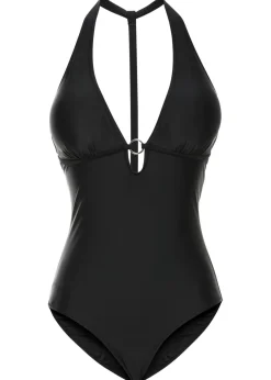 bonprix bonprix Bañadores|Ropa Para Ir A La Playa>Bañador con escote pronunciado en V Negro