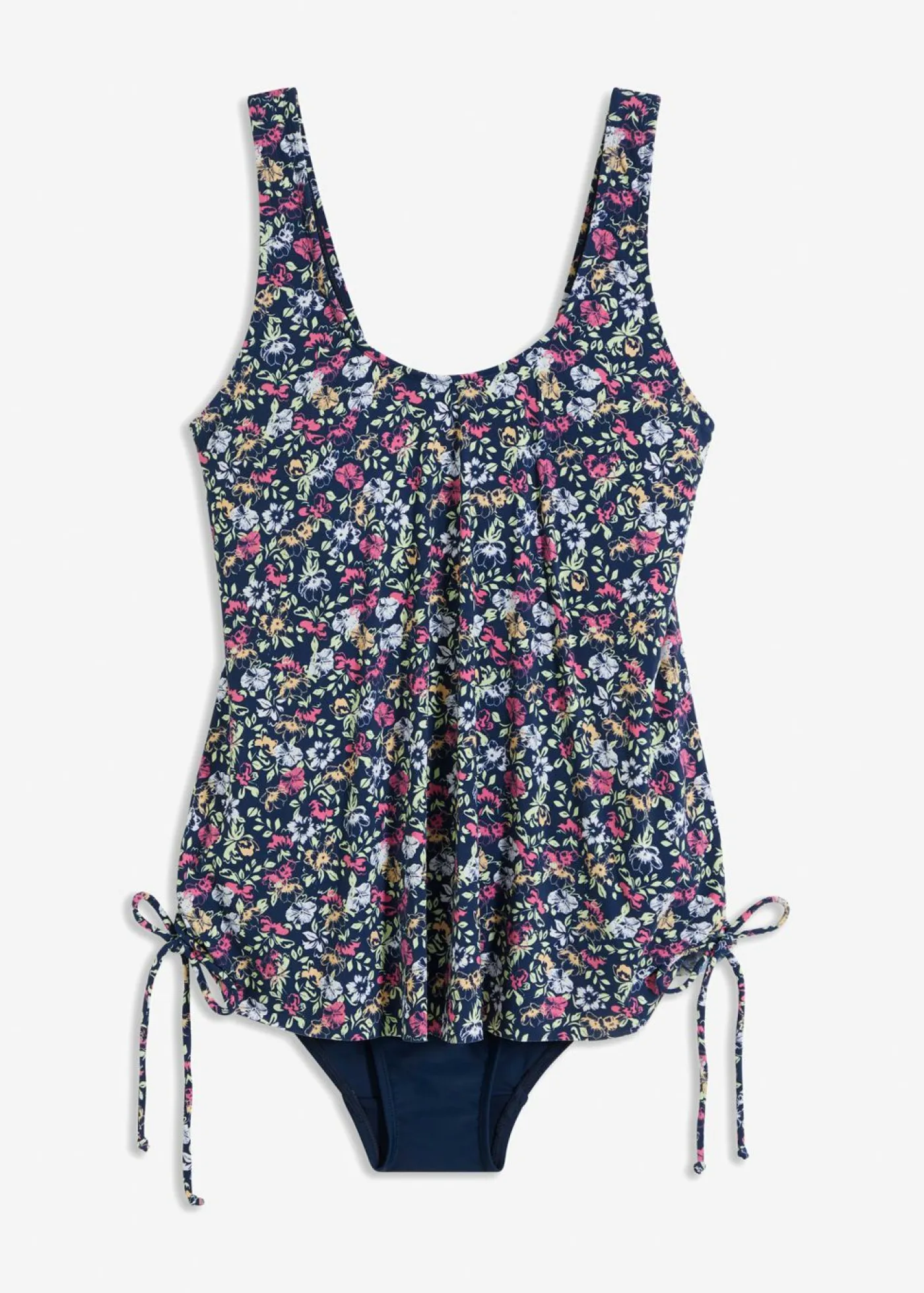 bonprix bonprix Bañadores>Bañador con fruncidos laterales Azul marino de flore