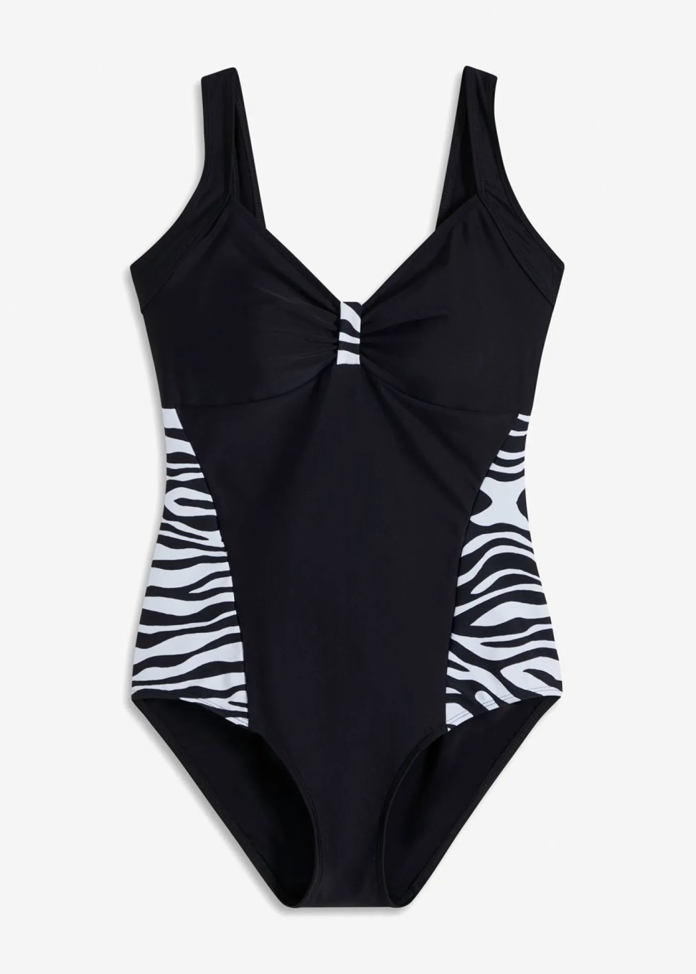 bonprix bonprix Bañadores>Bañador con inserción lateral Negro-blanco con estampado de cebra