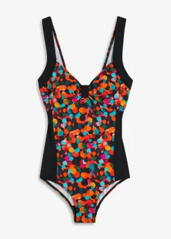 bonprix bonprix Bañadores>Bañador con insertos Negro-colores con estampado gráfico