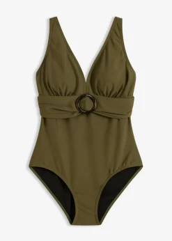 Mujer bonprix bonprix Bañador con ligero efecto moldeador y escote en V