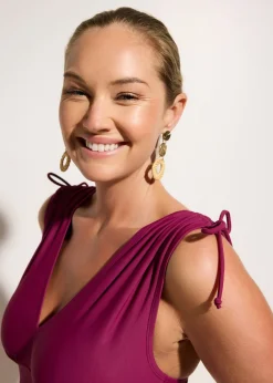 Mujer bonprix bonprix Bañador con ligero efecto moldeador y tirantes anchos