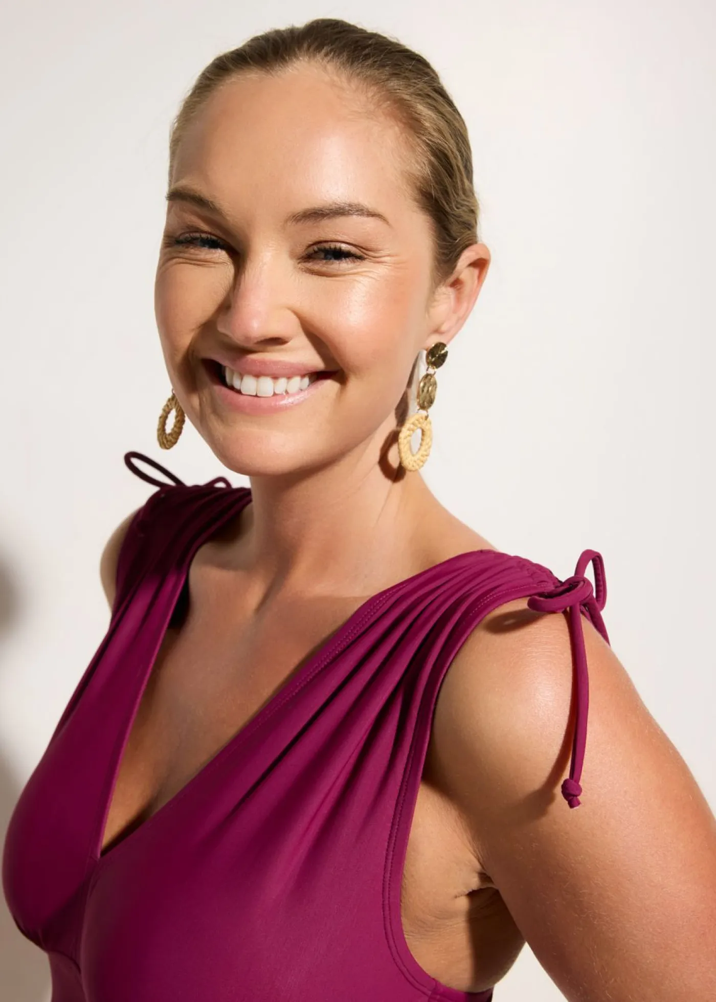 Mujer bonprix bonprix Bañador con ligero efecto moldeador y tirantes anchos