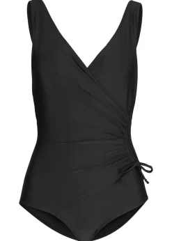bonprix bonprix Vestidos Moldeadores|Bañadores>Bañador con ligero efecto moldeador y fruncido Negro