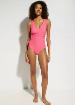 Mujer bonprix bonprix Bañador con ligero efecto moldeador y tirantes cruzados