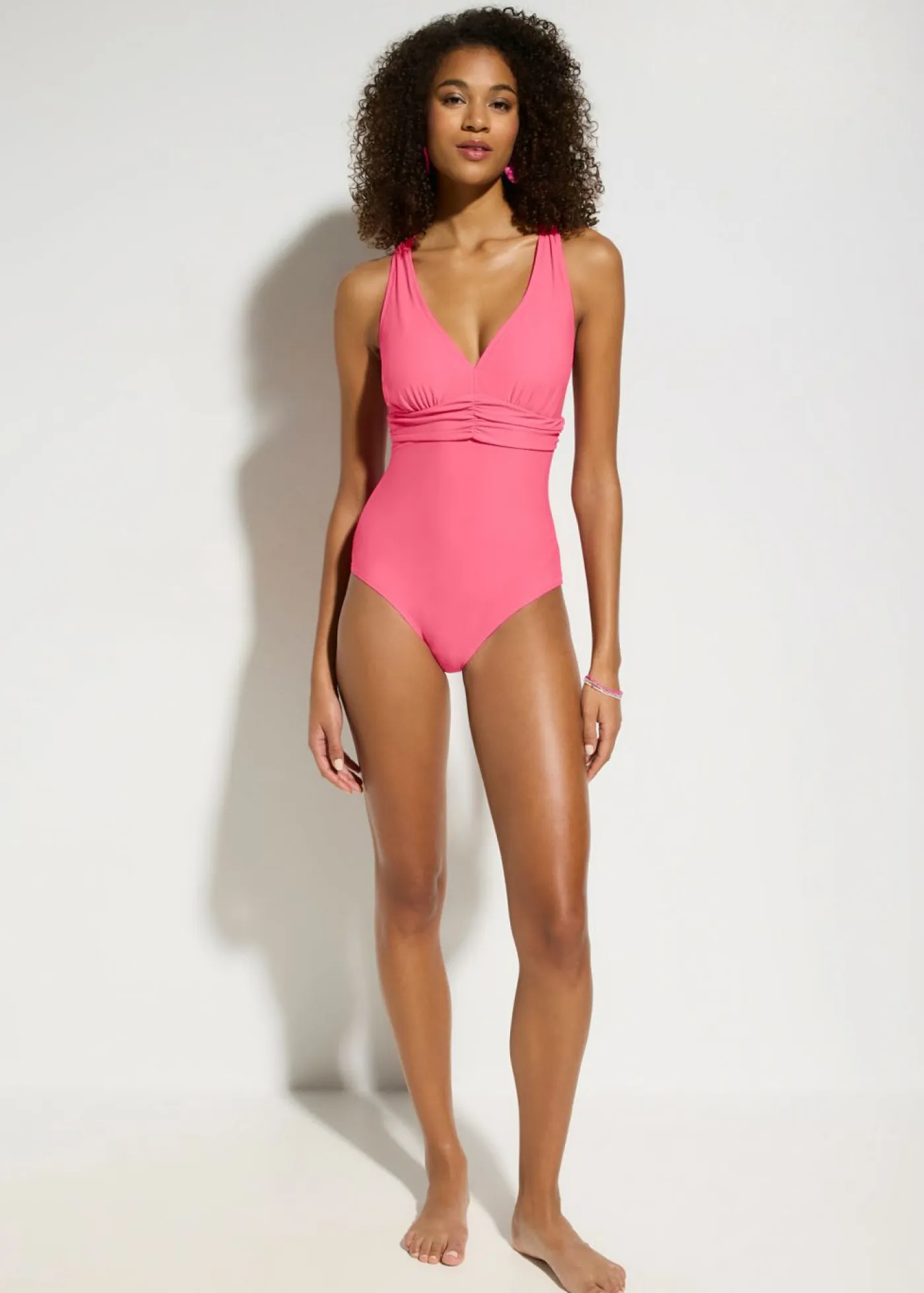 Mujer bonprix bonprix Bañador con ligero efecto moldeador y tirantes cruzados