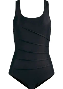 bonprix bonprix Vestidos Moldeadores|Bañadores>Bañador con ligero efecto moldeador y pliegues decorativos Negro