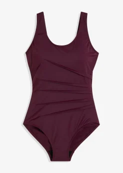 Mujer bonprix bonprix Bañador con ligero efecto moldeador y pliegues decorativos