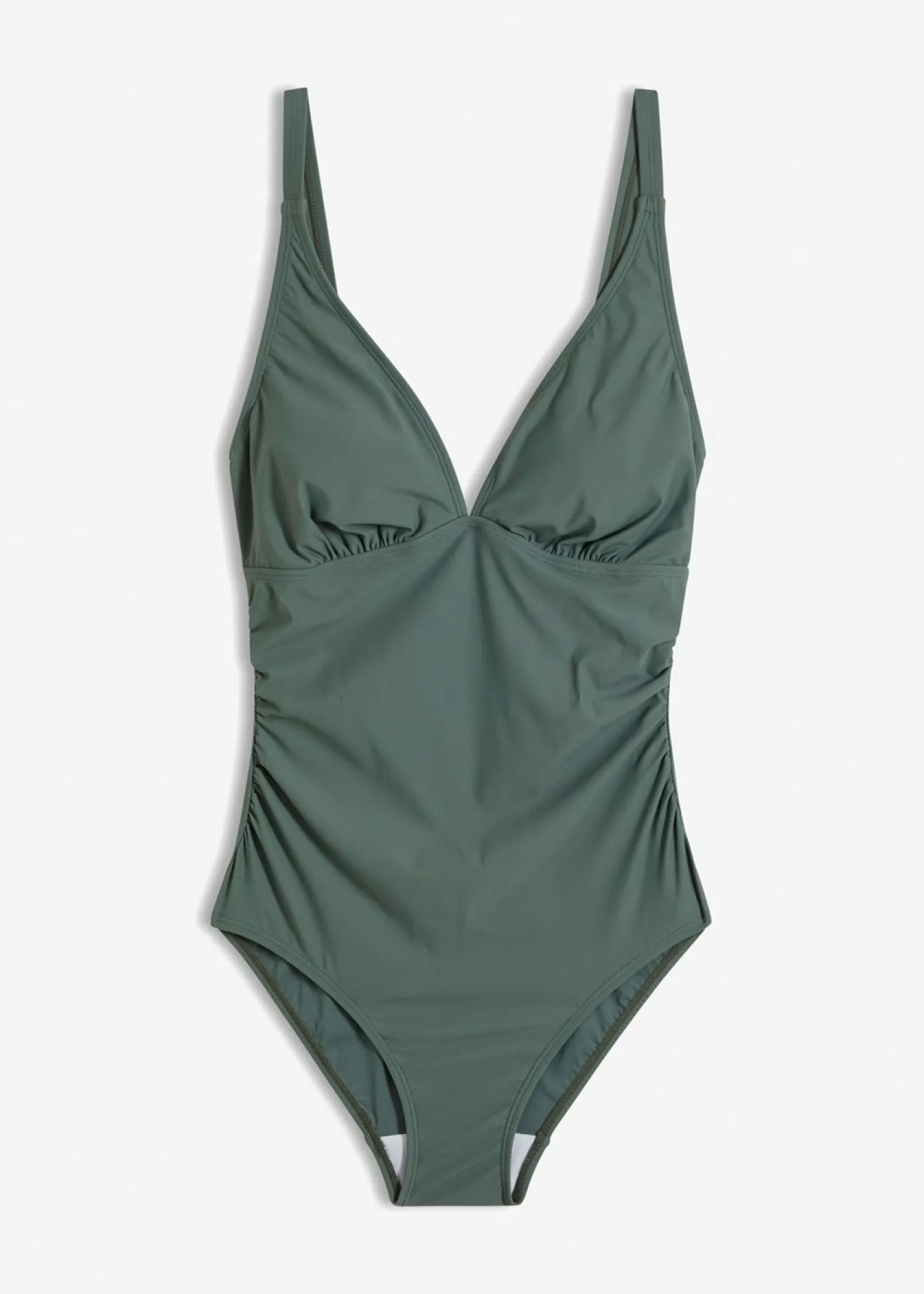 bonprix bonprix Vestidos Moldeadores|Bañadores>Bañador con ligero efecto moldeador y escote en V Verde