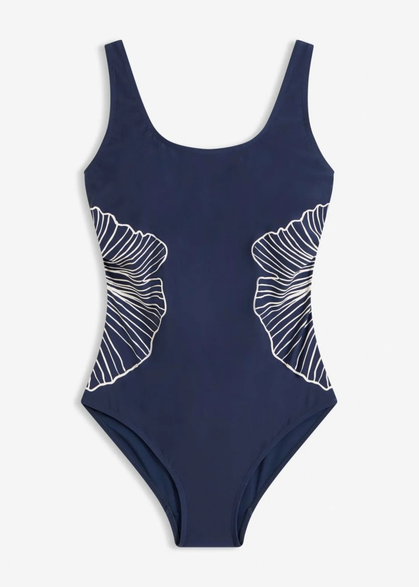 bonprix bonprix Vestidos Moldeadores|Bañadores>Bañador con ligero efecto moldeador y estampado llamativo Azul marino