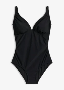 Mujer bonprix bonprix Bañador con ligero efecto moldeador y escote en V