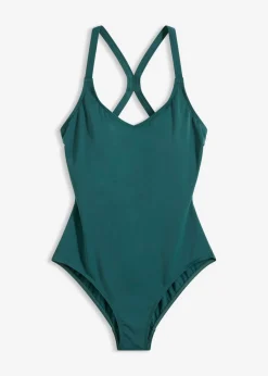 Mujer bonprix bonprix Bañador deportivo de material de secado rápido con espalda nadadora