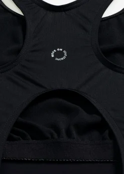 bonprix bonprix Ropa De Baño Deportiva|Bañadores>Bañador deportivo de material de secado rápido con espalda nadadora Negro/azul brillante