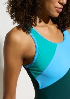 Mujer bonprix bonprix Bañador deportivo de secado rápido con inserto de contraste