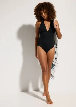 Mujer bonprix bonprix Bañador halter con profundo escote en V