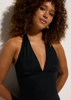 Mujer bonprix bonprix Bañador halter con profundo escote en V