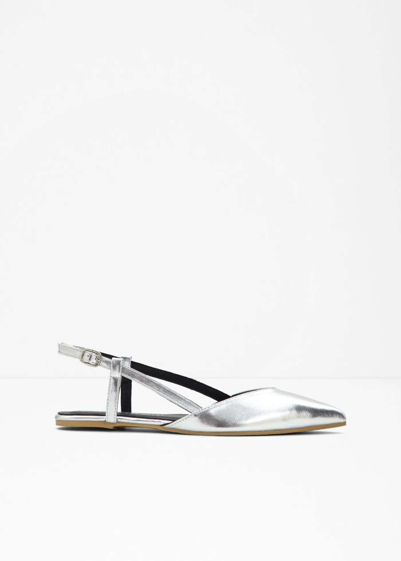 bonprix bonprix Tendencias·Zapatos Veganos|Tendencias·Fiesta>Bailarina con talón al descubierto Plata