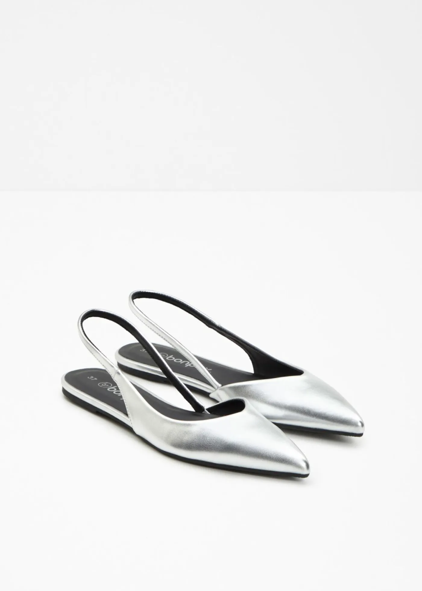 bonprix bonprix Tendencias·Zapatos Veganos|Tendencias·Fiesta>Bailarina con talón al descubierto Plata