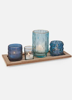 bonprix bonprix Muebles De Sala De Estar·Decoración|Candelabros>Bandeja para velas Azul-crudo
