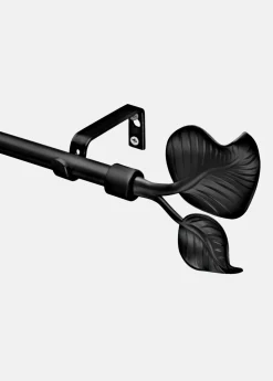 bonprix bonprix Muebles De Sala De Estar·Barras Y Accesorios De Cortina|Cortinas Baratas>Barra de cortina con pieza final en forma de hoja Negro