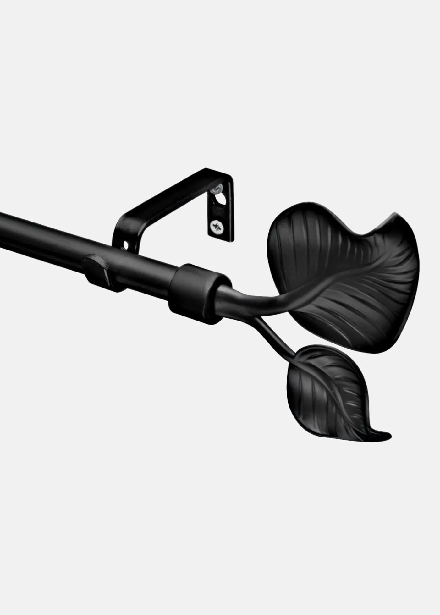 bonprix bonprix Muebles De Sala De Estar·Barras Y Accesorios De Cortina|Cortinas Baratas>Barra de cortina con pieza final en forma de hoja Negro