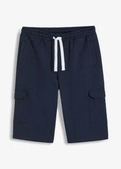 bonprix bonprix Shorts|Básicos En Rebajas>Bermuda de chándal tipo cargo de algodón orgánico puro Azul marino