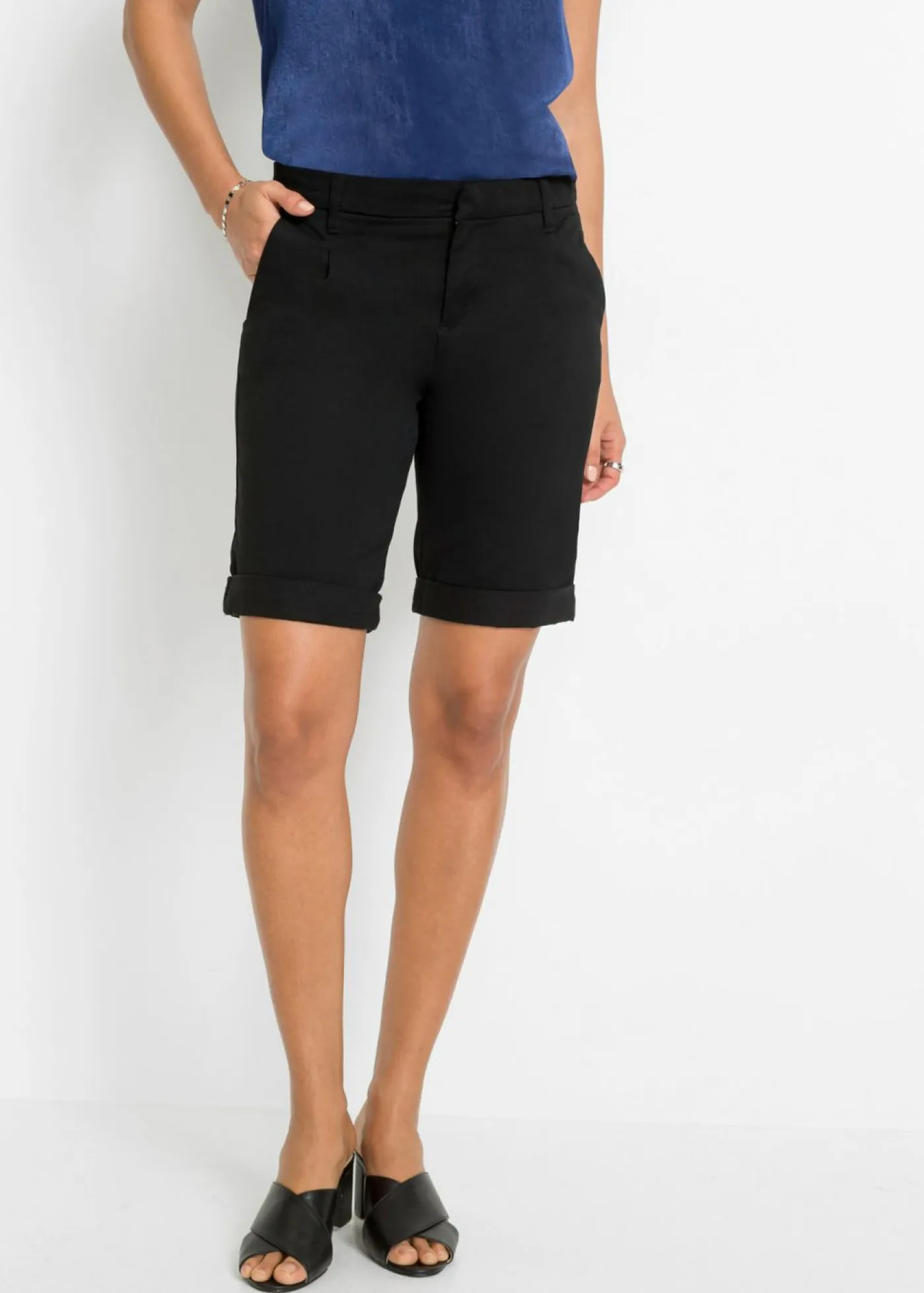 bonprix bonprix Shorts|Pantalones>Bermuda elástica Negro