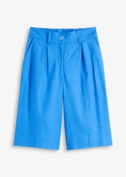 Mujer bonprix bonprix Bermudas anchas de mezcla de lino vaporoso