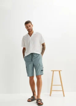 Hombre bonprix bonprix Bermudas cargo, con cintura elástica, corte regular
