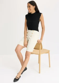 Mujer bonprix bonprix Bermudas con botones decorativos