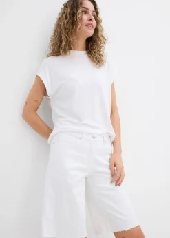 Mujer bonprix bonprix Bermudas con dobladillo abierto