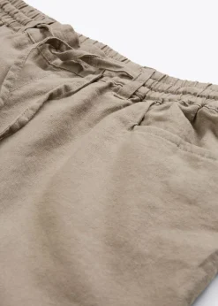 bonprix bonprix Shorts|Pantalones>Bermudas con lino Marrón grisáceo