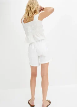 Mujer bonprix bonprix Bermudas de algodón con cinturilla elástica