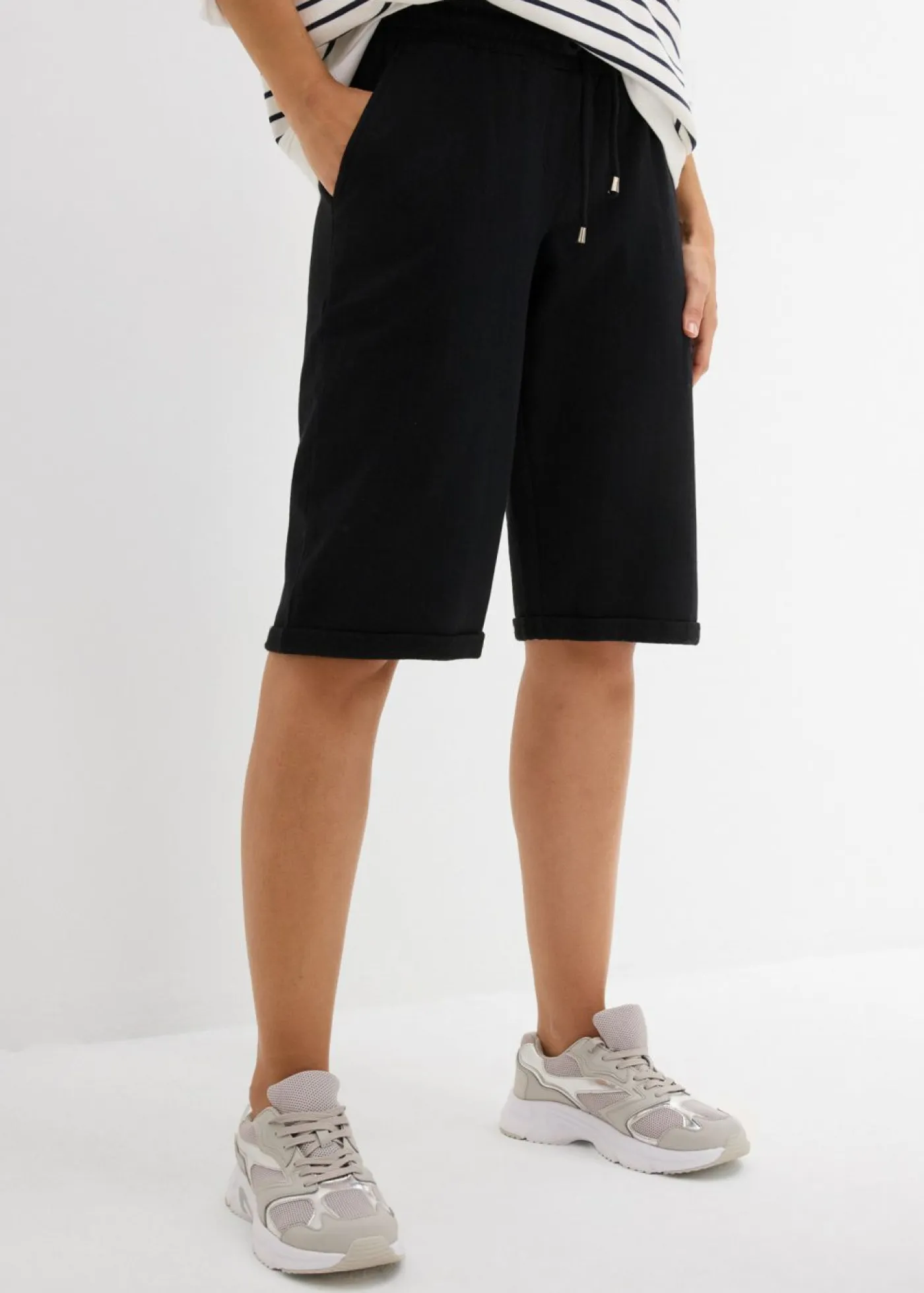 Mujer bonprix bonprix Bermudas de chándal con dobladillo