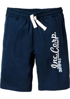 bonprix bonprix Shorts|Ropa Deportiva>Bermudas de chándal de algodón puro Azul marino