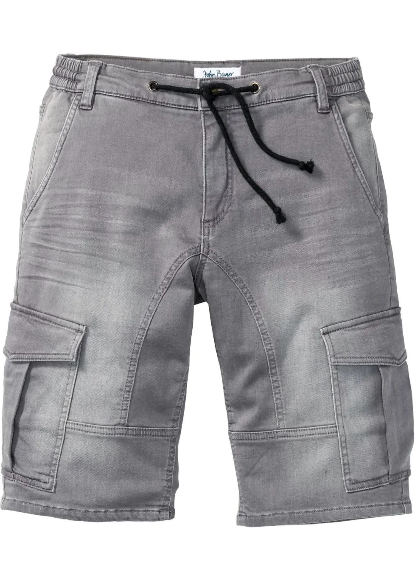 bonprix bonprix Shorts|Vaqueros>Bermudas de chándal estilo vaquero, regular fit Vaquero gris claro
