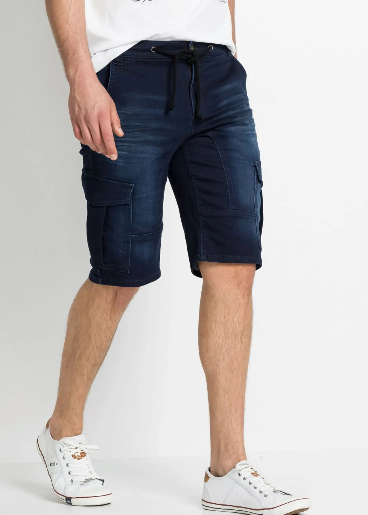 Hombre bonprix bonprix Bermudas de chándal estilo vaquero, regular fit
