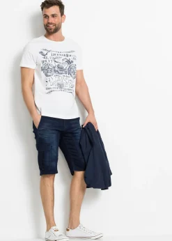 Hombre bonprix bonprix Bermudas de chándal estilo vaquero, regular fit