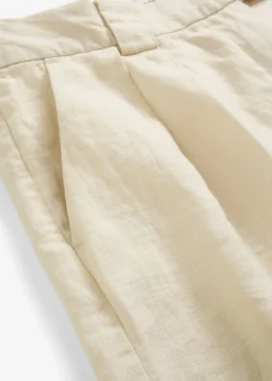 bonprix bonprix Premium|Shorts>Bermudas de lino puro Arena claro