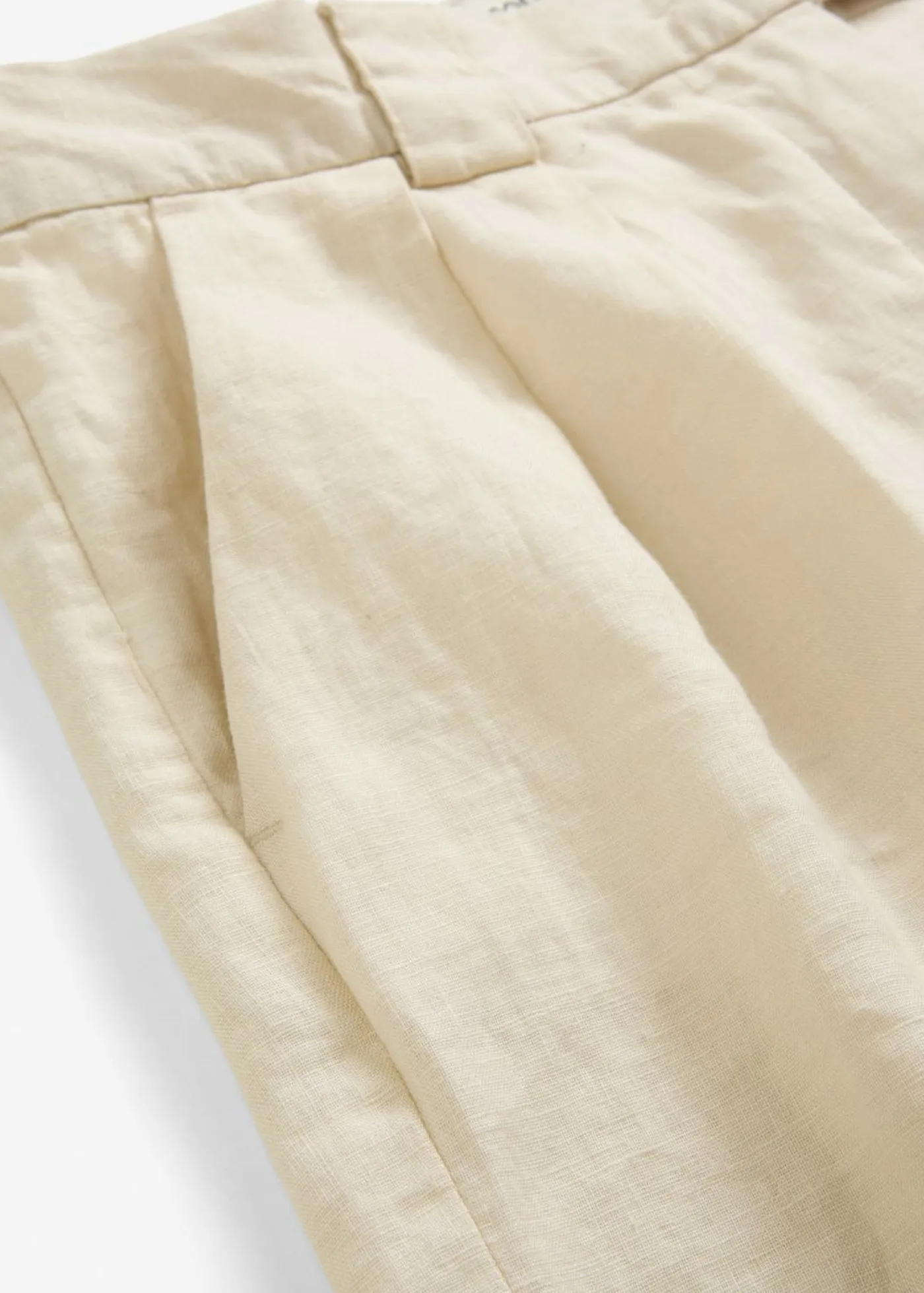 bonprix bonprix Premium|Shorts>Bermudas de lino puro Arena claro