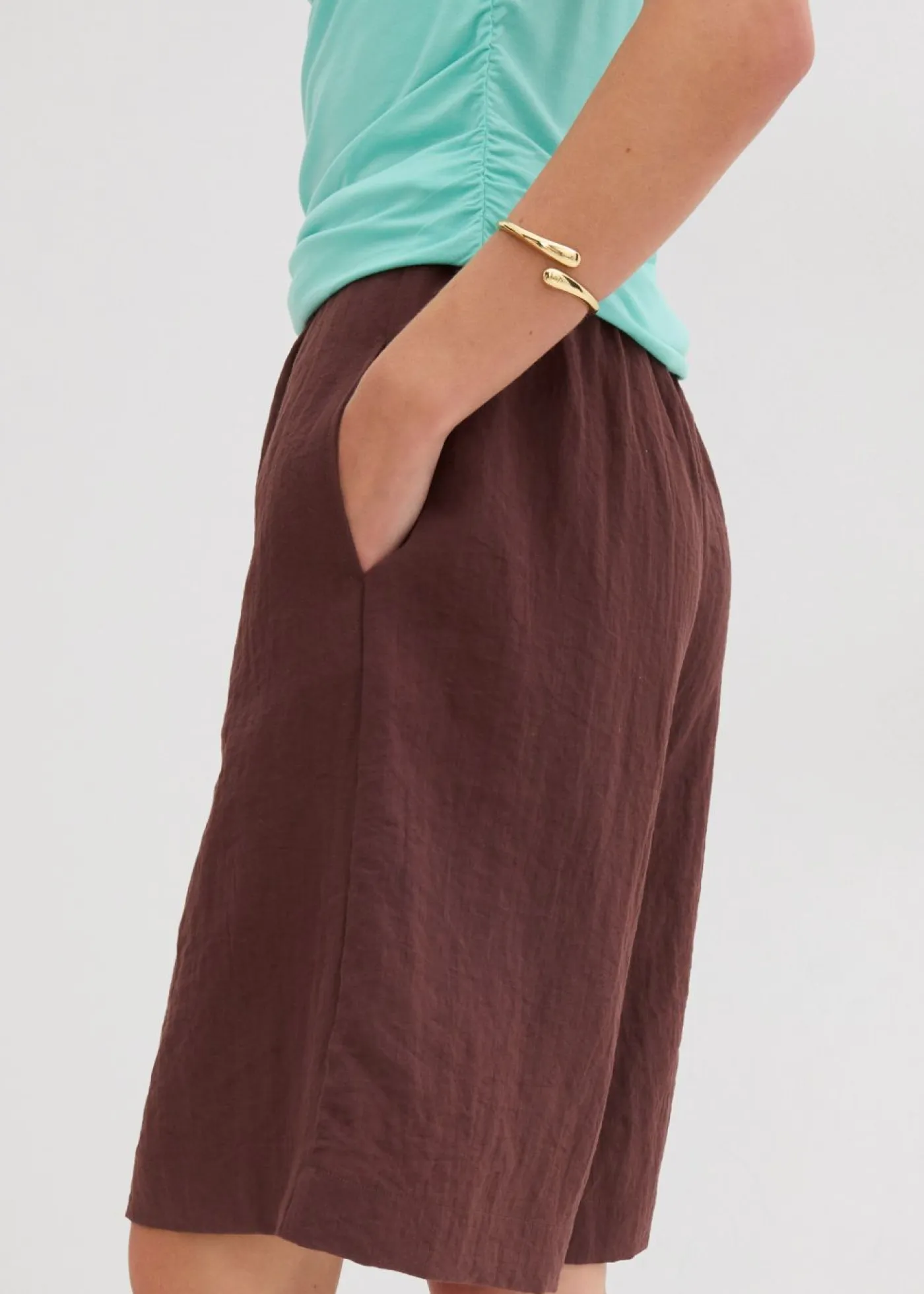 Mujer bonprix bonprix Bermudas de mezcla de viscosa fluida