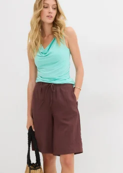 Mujer bonprix bonprix Bermudas de mezcla de viscosa fluida